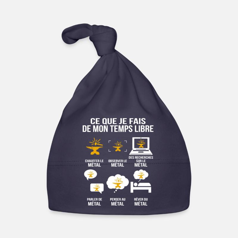 Ce que je fais de mon temps libre Forge et enclume Bonnet bio Bébé