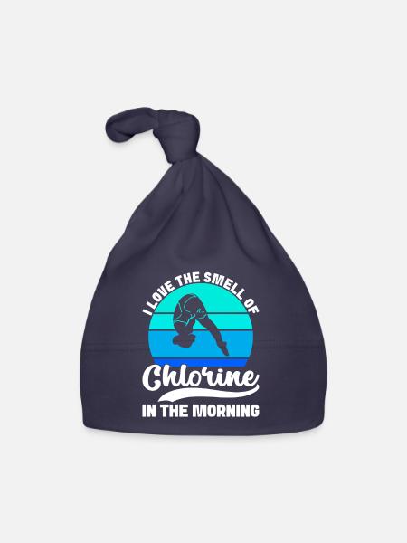 Plongeoir - Bonnet bio Bébé - marine - Devant