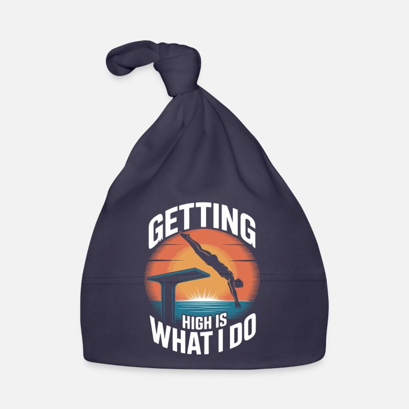 Diving diving board Organic Baby Cap