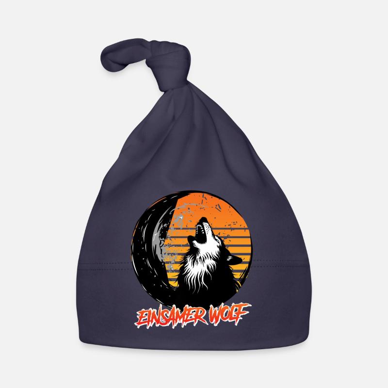Wolf Spirit LONE WOLF Retro Funny Organic Baby Cap