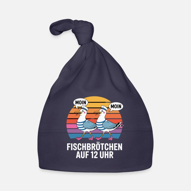 Moin Moin Seagulls Maritim Fish Rolls à 12 heures Bonnet bio Bébé