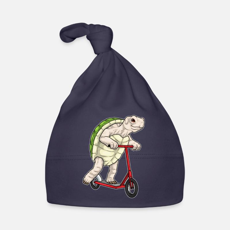 Turtle scooter Organic Baby Cap
