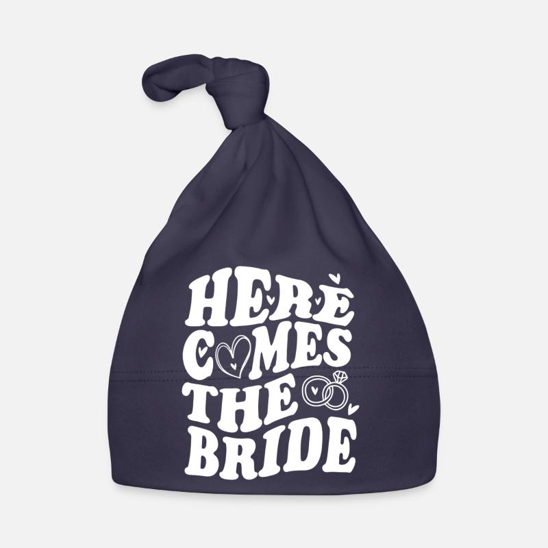 Here Comes the Bride – Hochzeit Statement Baby Bio-Mütze