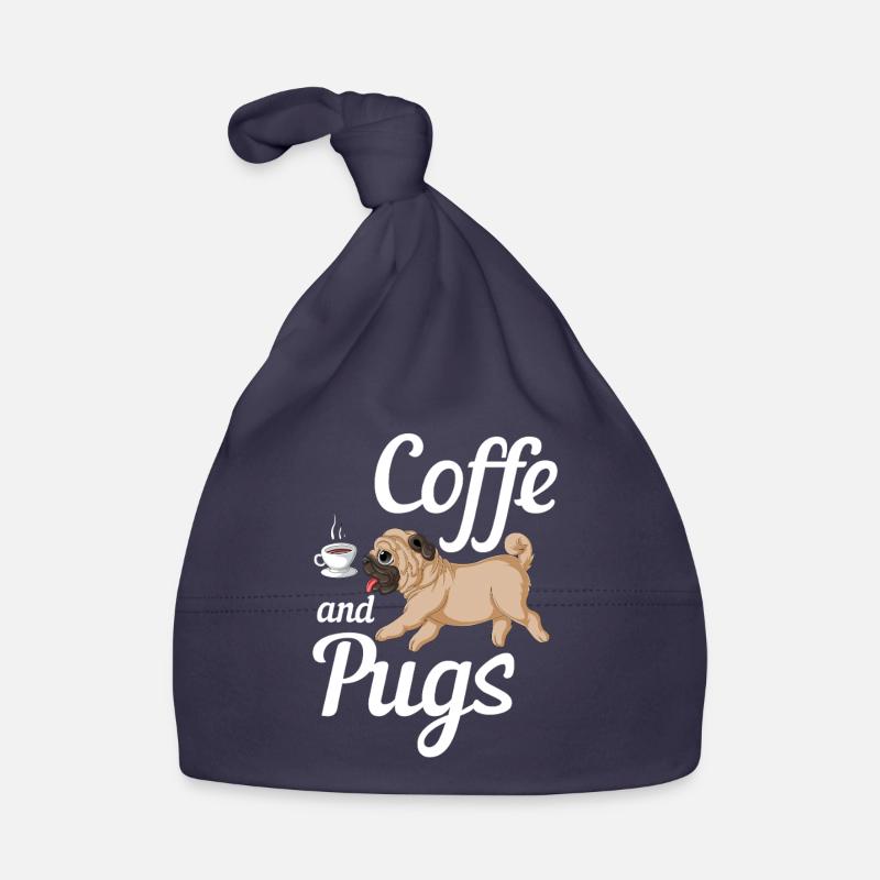 Coffee and Pugs Tee Organic Baby Cap