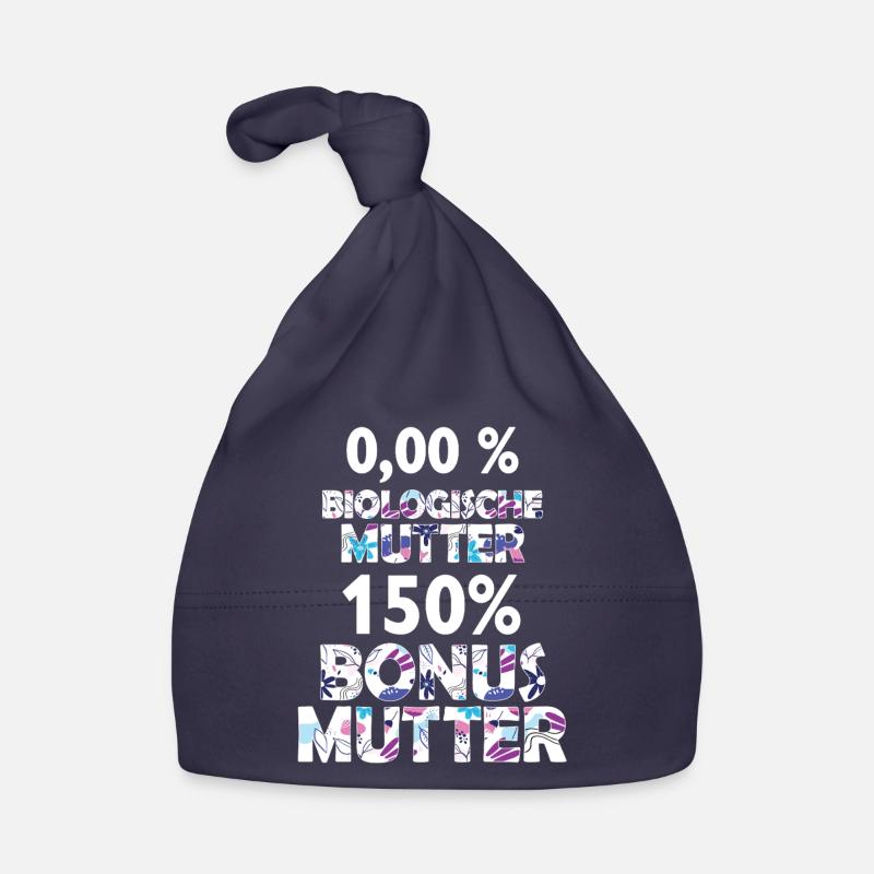 Bonus Mutter Mama Stiefmutter Muttertag Geschenk - Baby Bio-Mütze - Navy