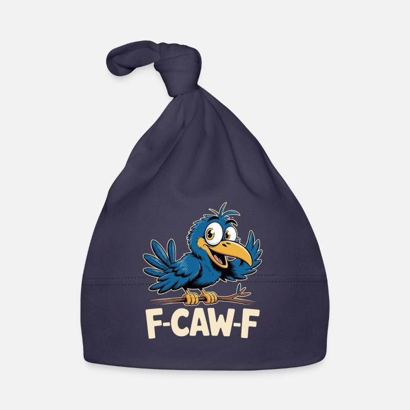 F-Caw-F Meme Crow - Bonnet bio Bébé - marine