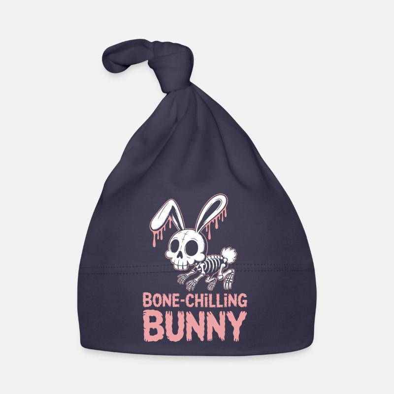 Bone-Chilling Bunny Halloween Organic Baby Cap