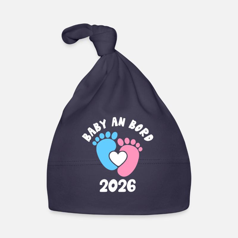 Future maman BÉBÉ À BORD 2026 Drôle Bonnet bio Bébé