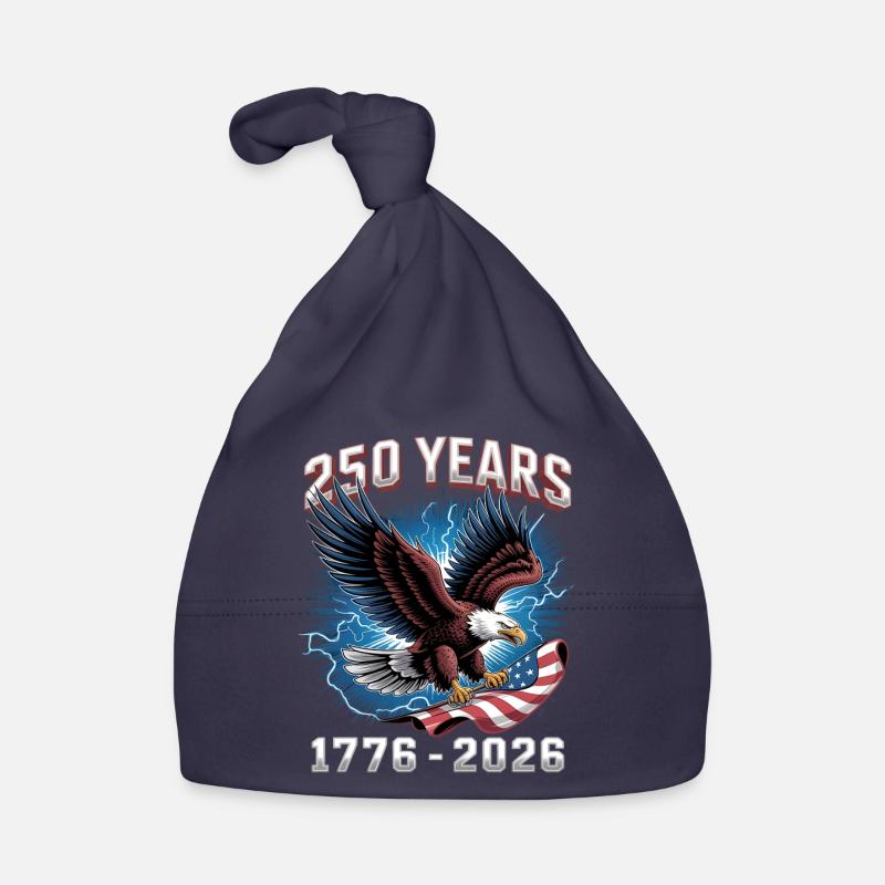 Eagle with flag – 250 years Organic Baby Cap