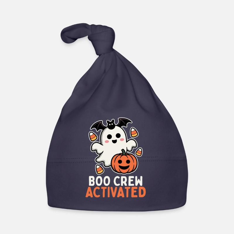 Boo Crew activé - Design mignon d’Halloween Bonnet bio Bébé