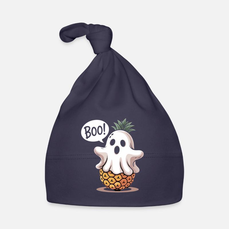 Pineapple Ghost Halloween Organic Baby Cap