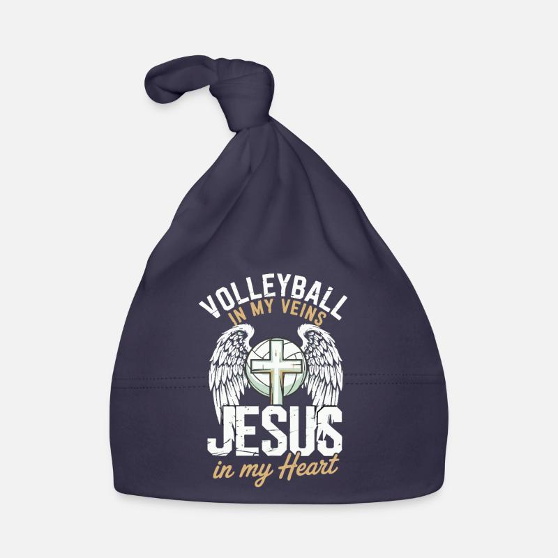Volley-ball et Jésus – Conception d’une croix avec des ailes Bonnet bio Bébé