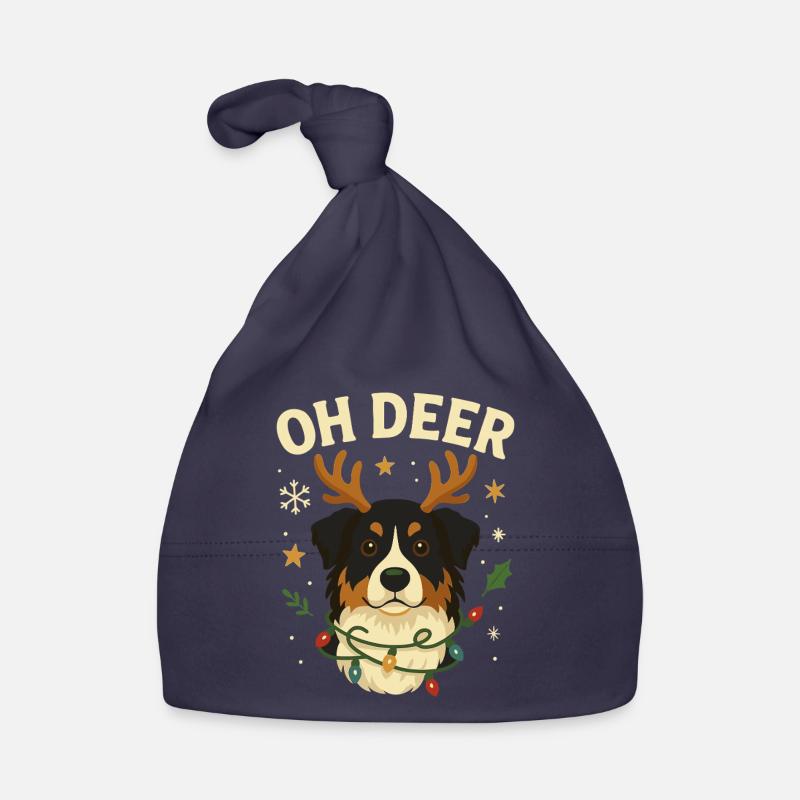 Süßes Australian Shepherd Weihnachtsdesign Baby Bio-Mütze