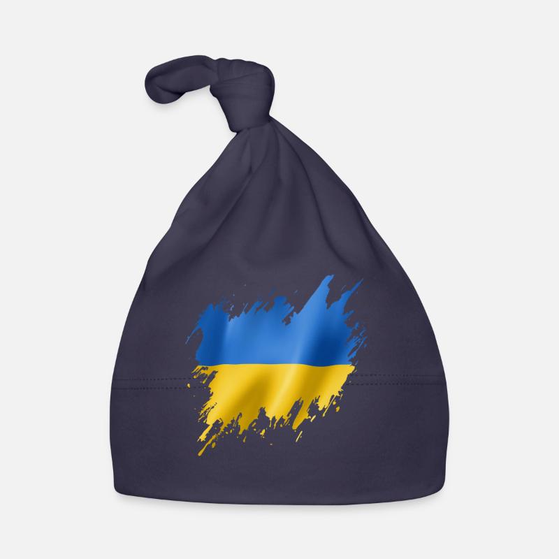 Drapeau de l’Ukraine, style déchiré Bonnet bio Bébé