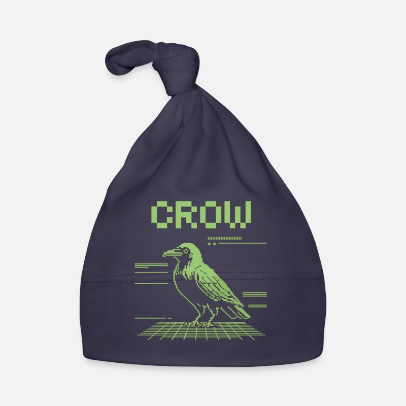 T-shirt rétro Pixel Crow dans le style 8 bits Bonnet bio Bébé