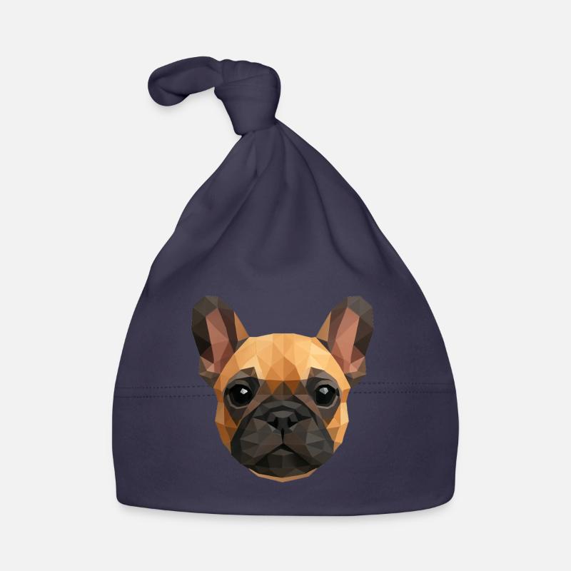 Polygone Bouledogue Français – Chien mignon Bonnet bio Bébé