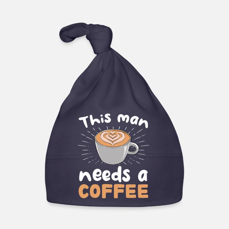 This man needs coffee Organic Baby Cap