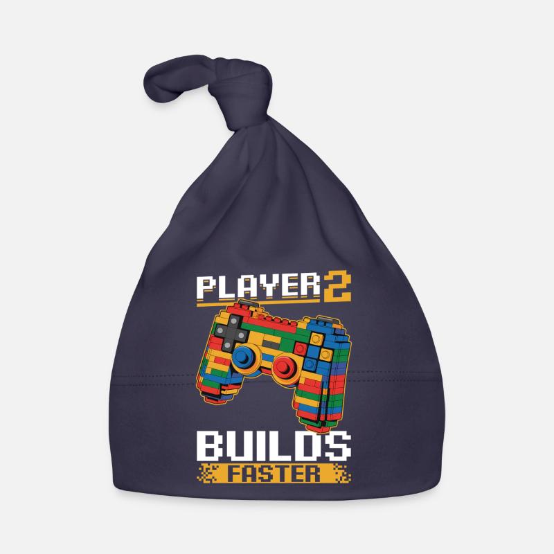 Building Blocks Gamer Gaming Brick Builder Organic Baby Cap