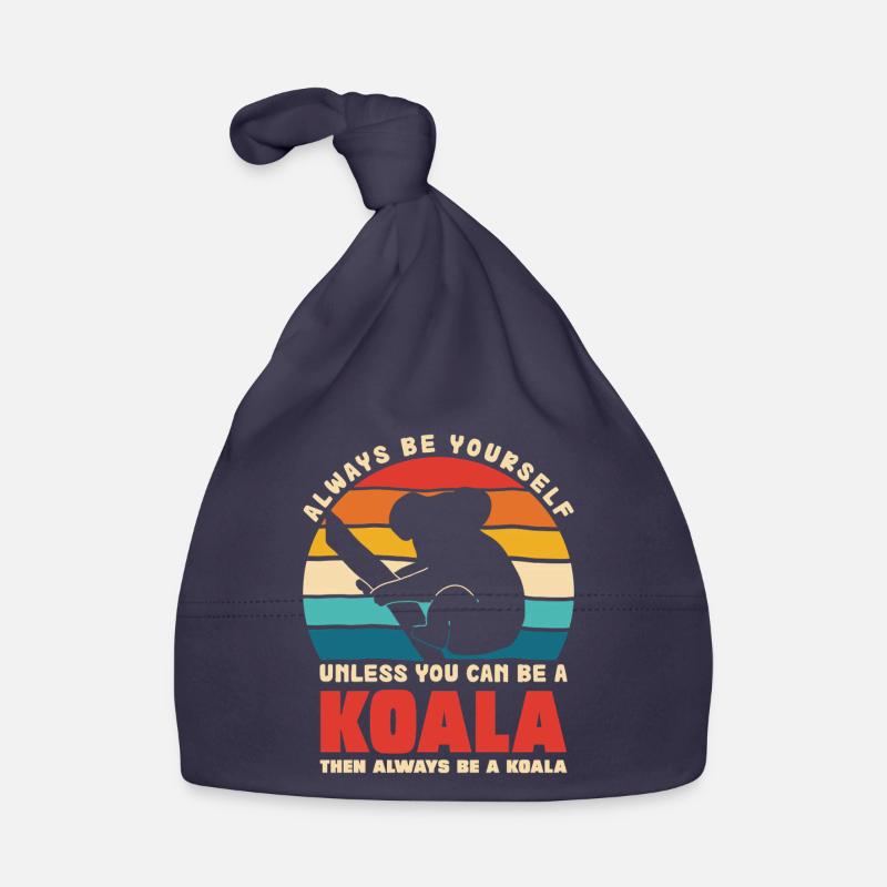 Koala Motto Retro Sunset Baby Bio-Mütze