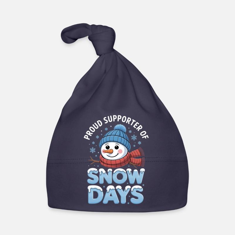 Snow Days Schneemann Unterstützer Baby Bio-Mütze
