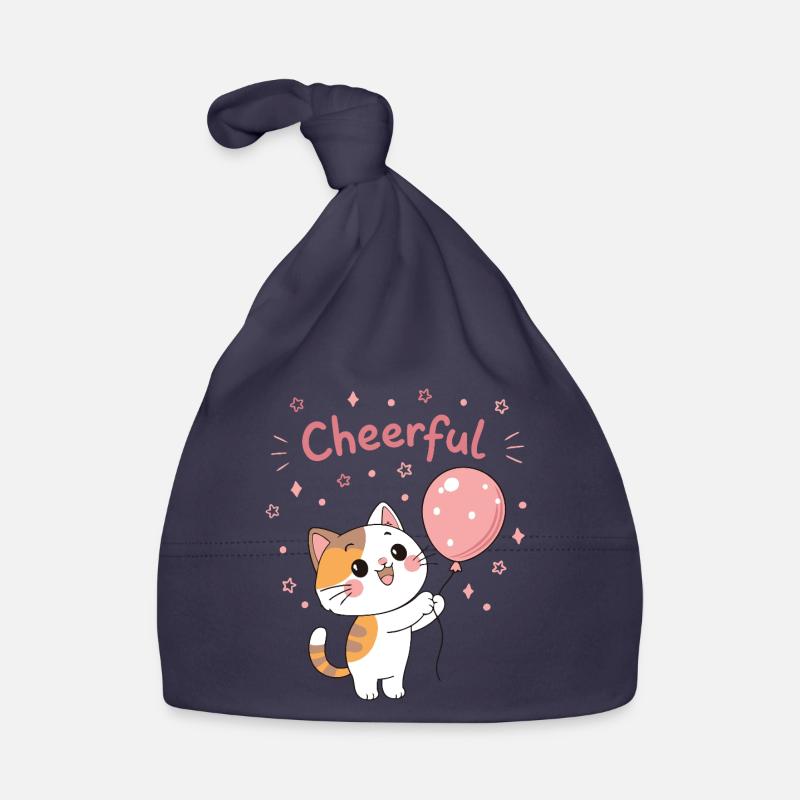 Chaton Ballon Rose Joyeux Bonnet bio Bébé
