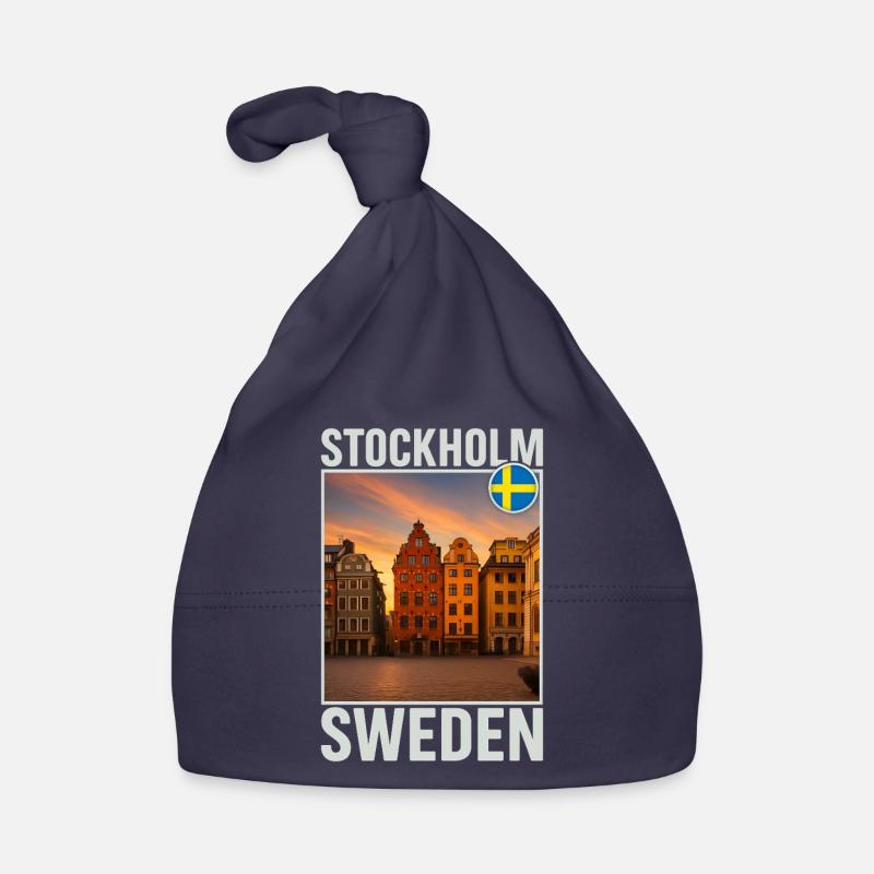Stockholm - Bonnet bio Bébé - marine