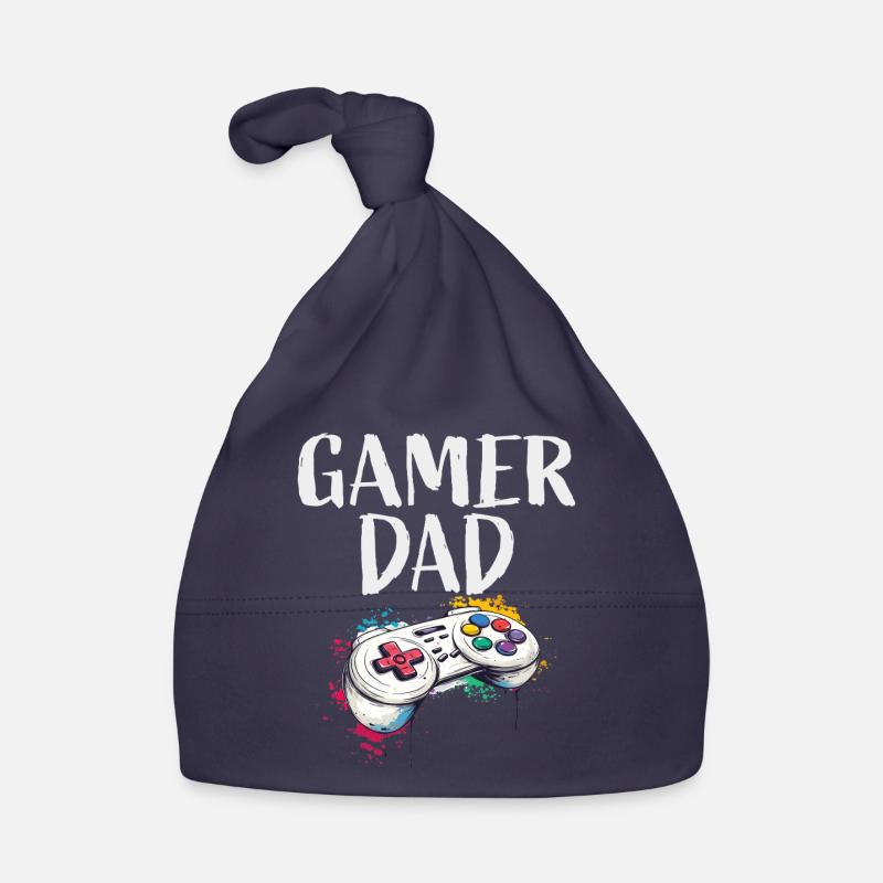 Gamer Dad Controller Kunst Baby Bio-Mütze
