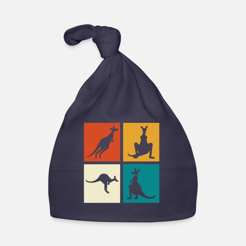 Kangaroo Four-Frame Silhouettes Organic Baby Cap