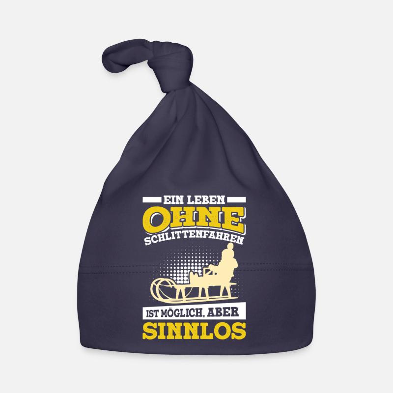Tobogganing A LIFE WITHOUT SLEDDING IS POINTLESS Organic Baby Cap