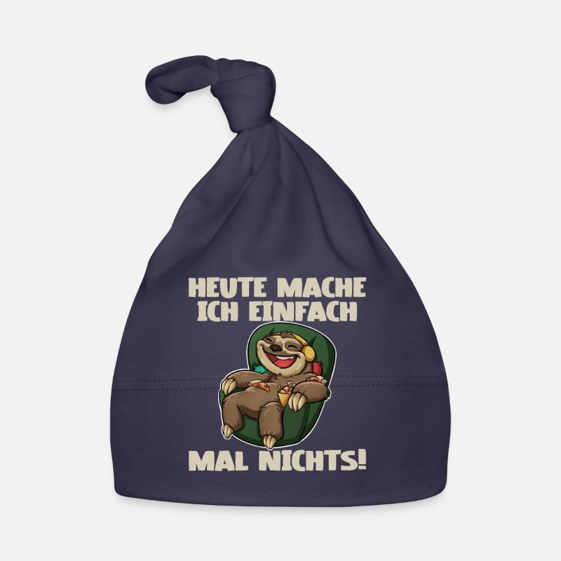 Faultier Lustiger Spruch Baby Bio-Mütze