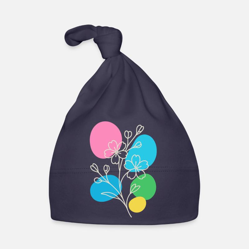 Minimalist Floral Graphic, Boho Summer Organic Baby Cap