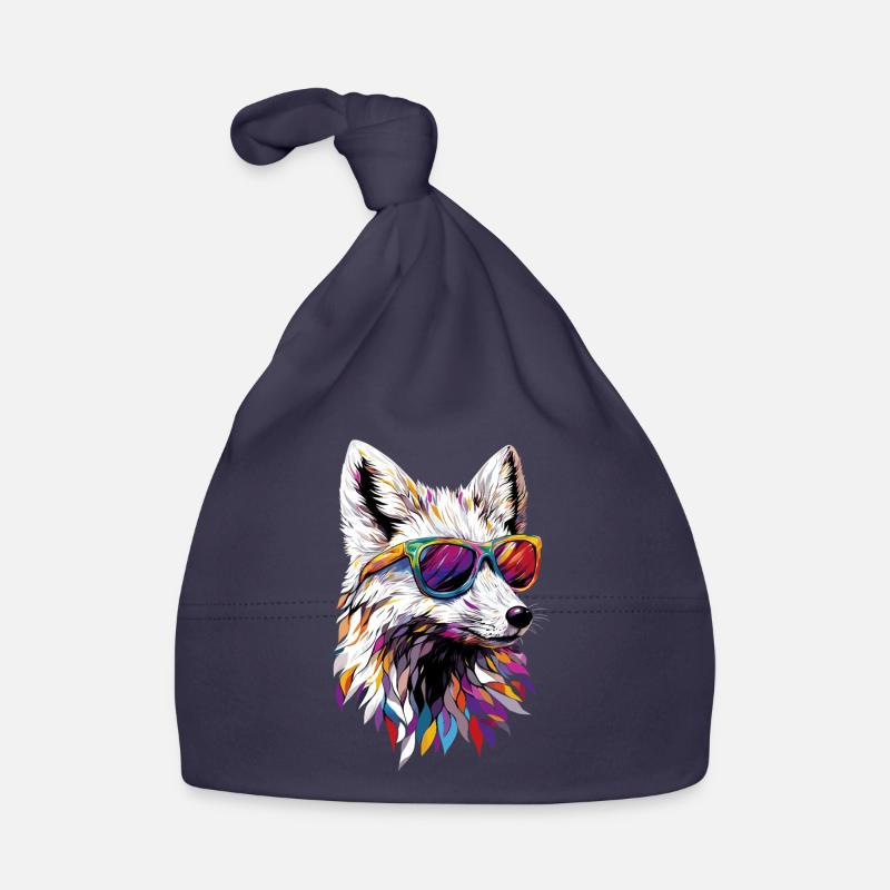 Polarfuchs Schneefuchs Eisfuchs Süßer Weißer Fuchs Baby Bio-Mütze