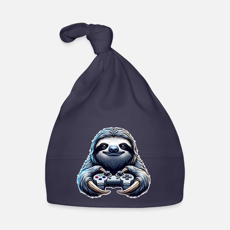 Gaming Sloth Organic Baby Cap