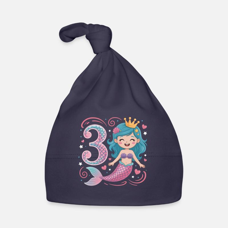 3e anniversaire de la sirène 3 ans Bonnet bio Bébé