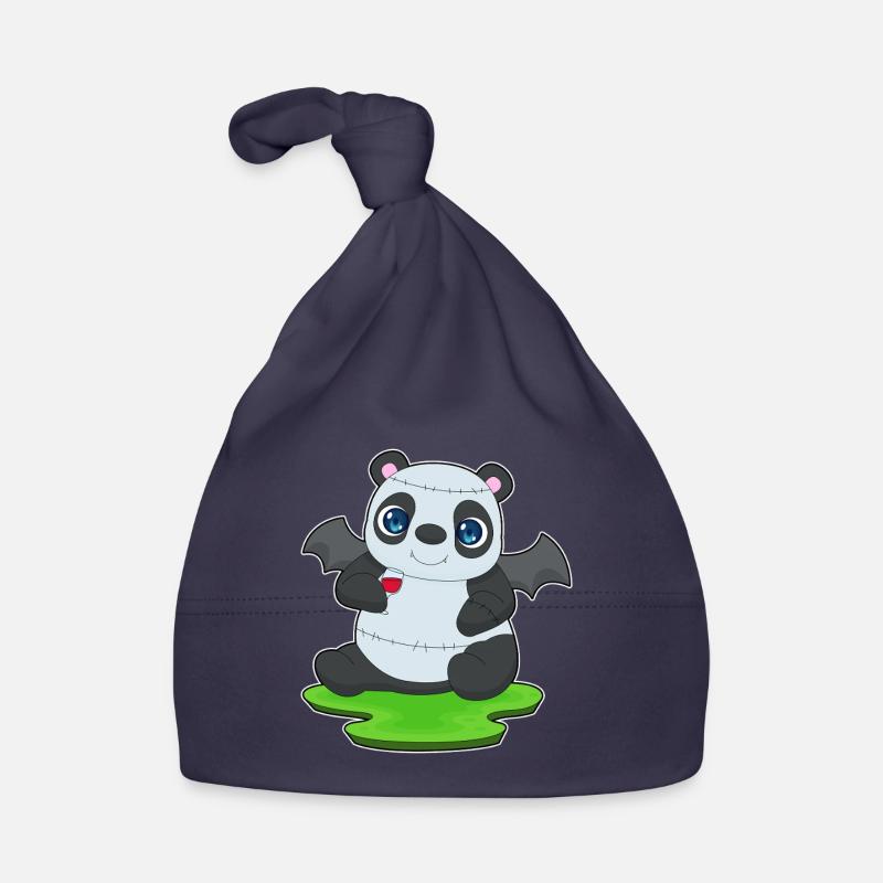 Panda Halloween Vampire Organic Baby Cap