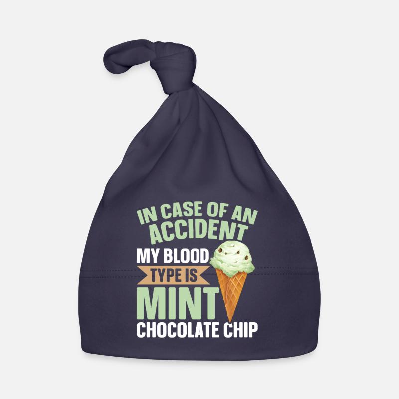 Mint Chocolate Chip Flavour Waffle Cone Mint Organic Baby Cap