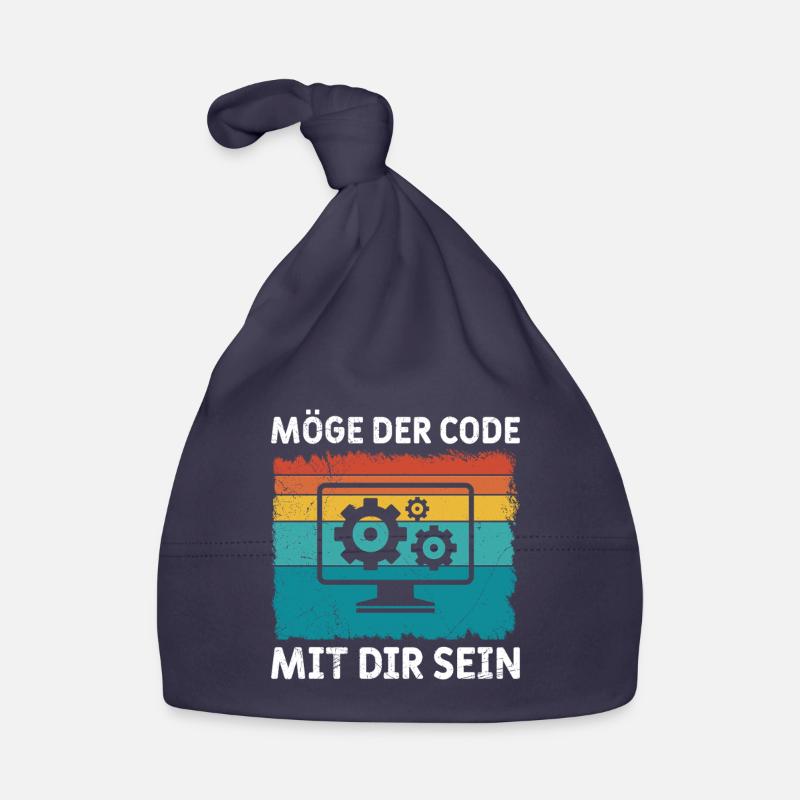 Nerd Computer MAY THE CODE BE WITH YOU FUNNY Organic Baby Cap