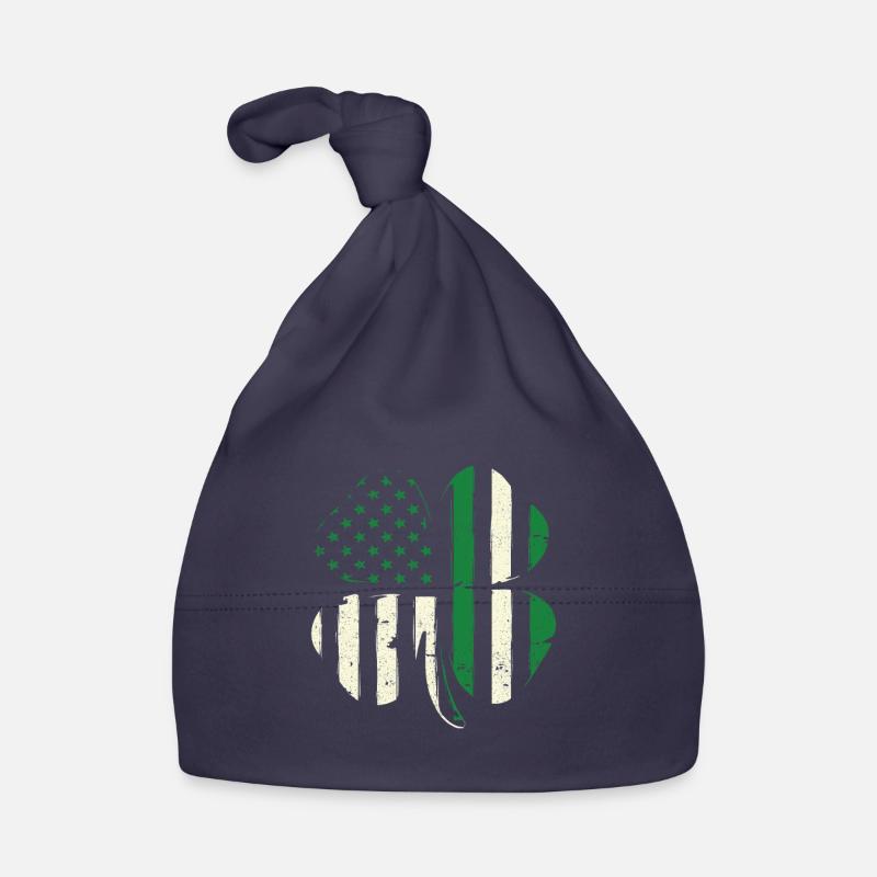 Drapeau américain du trèfle américain St Patrick’s Bonnet bio Bébé