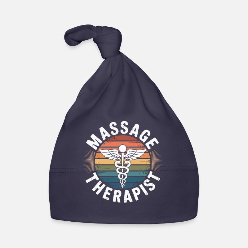 Retro Regenbogen Massage Logo Baby Bio-Mütze