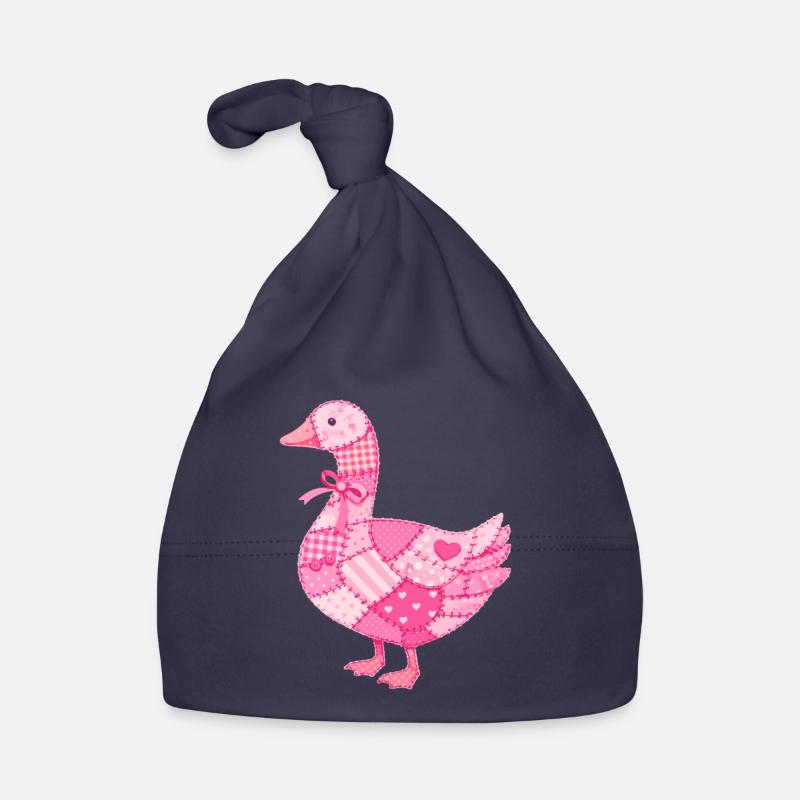 Patchwork Ente Rosa Baby Bio-Mütze