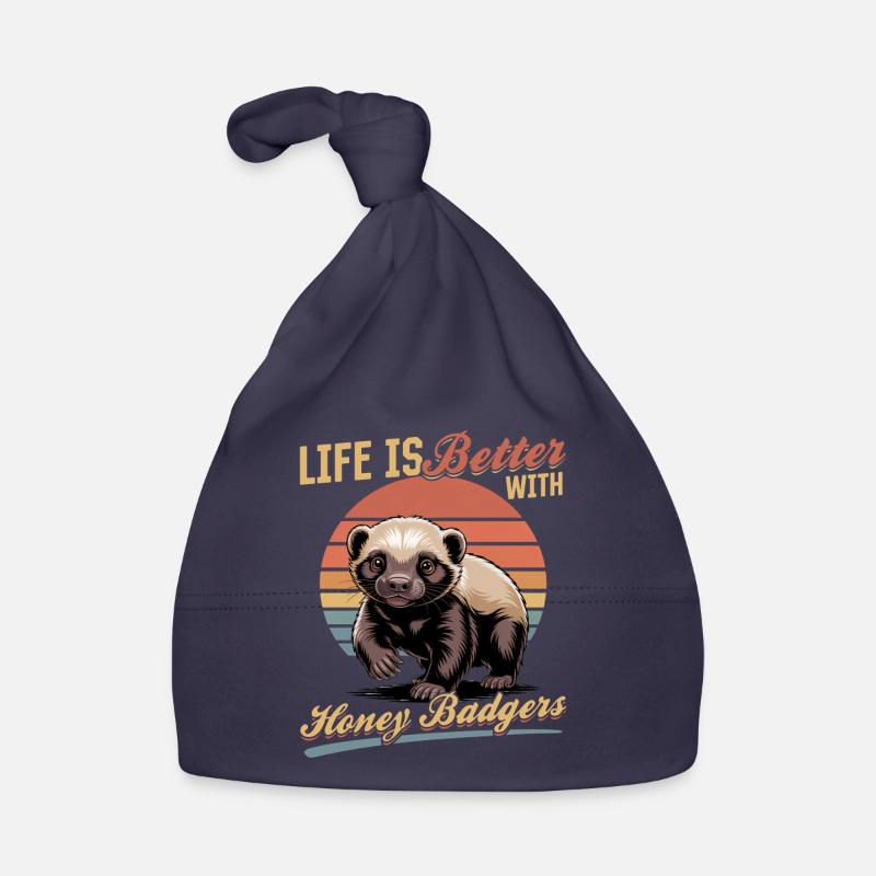 Blaireau drôle Bonnet bio Bébé