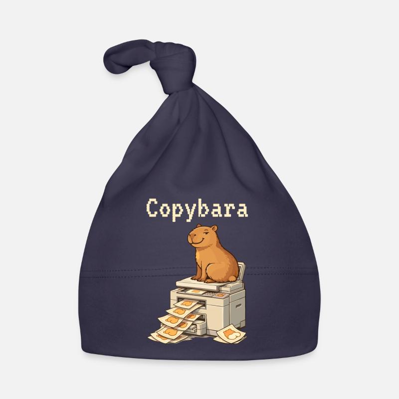 Copybara Capybara on Copier Office Humor Organic Baby Cap