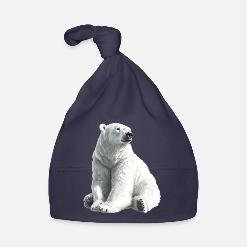 Polar Bär Illustration Eislicht Baby Bio-Mütze
