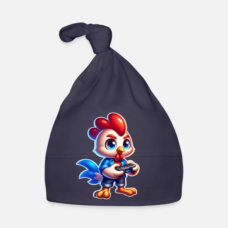 Gaming Huhn mit Controller Baby Bio-Mütze