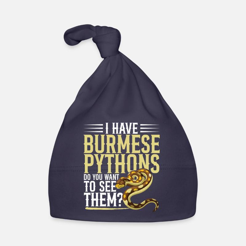 Burmesische Python HDE Schlangen-Stofftier-Reptil Baby Bio-Mütze