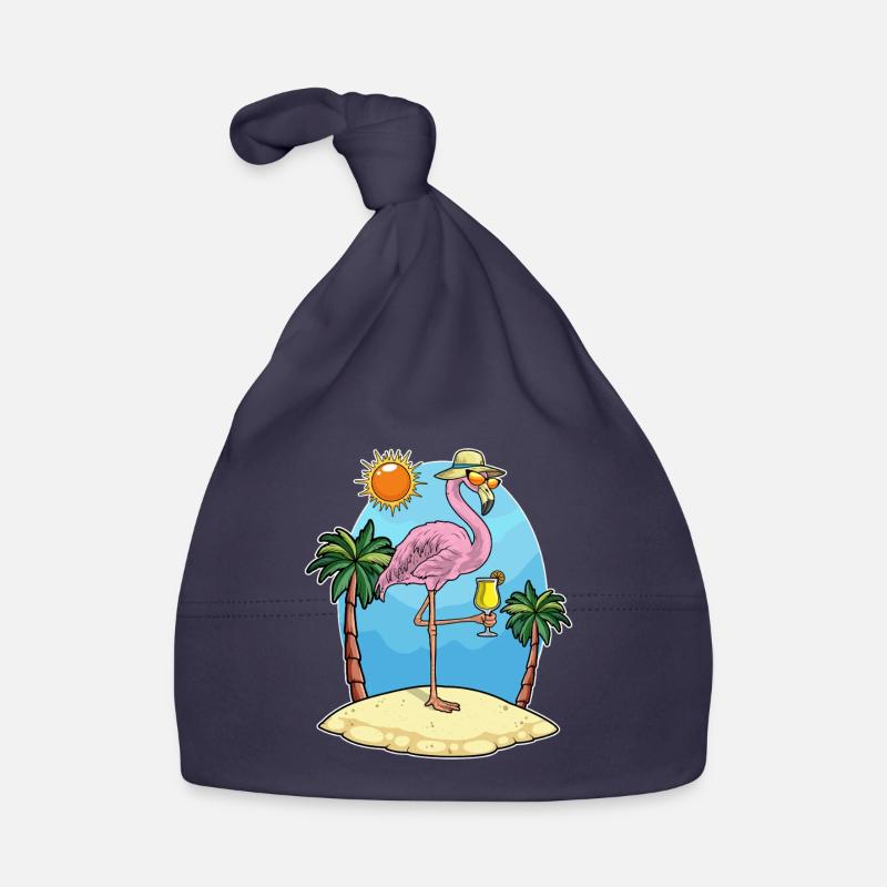 Flamingo Strand Sonnenbrille Sommer Baby Bio-Mütze