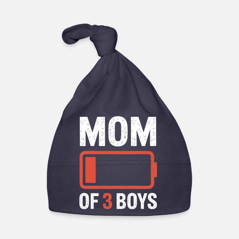 Graphique de la batterie maman de 3 garçons Bonnet bio Bébé