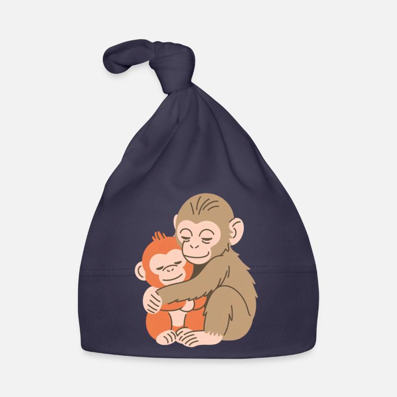 Hugging Monkey Duo Organic Baby Cap