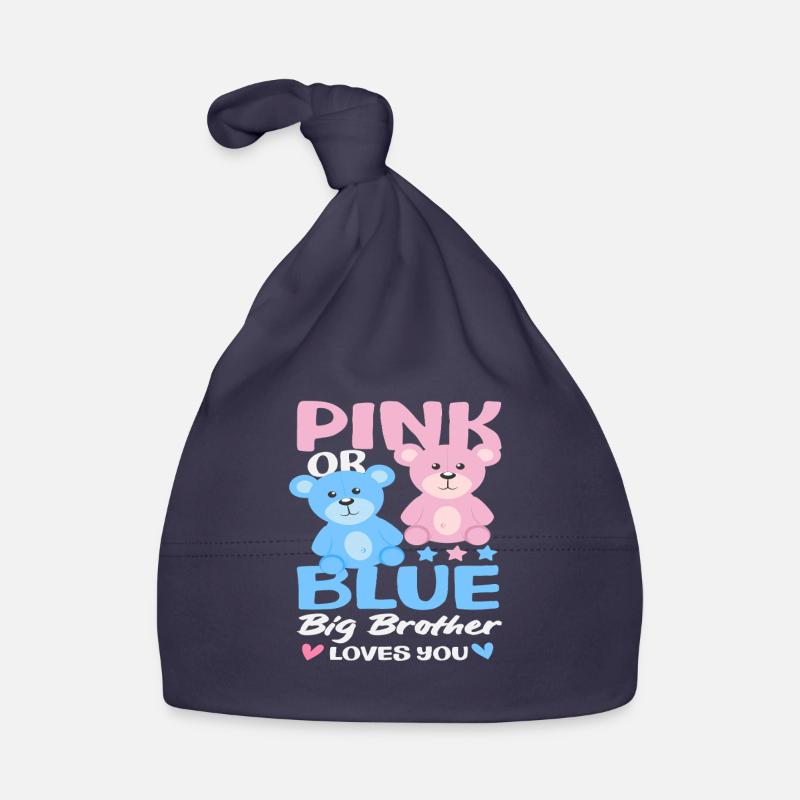 Pink Oder Blau Großer Bruder Liebt Dich Baby Bio-Mütze
