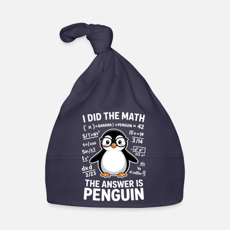 Mathe Sprüche Pinguin Lustiges Mathe Geschenk Baby Bio-Mütze